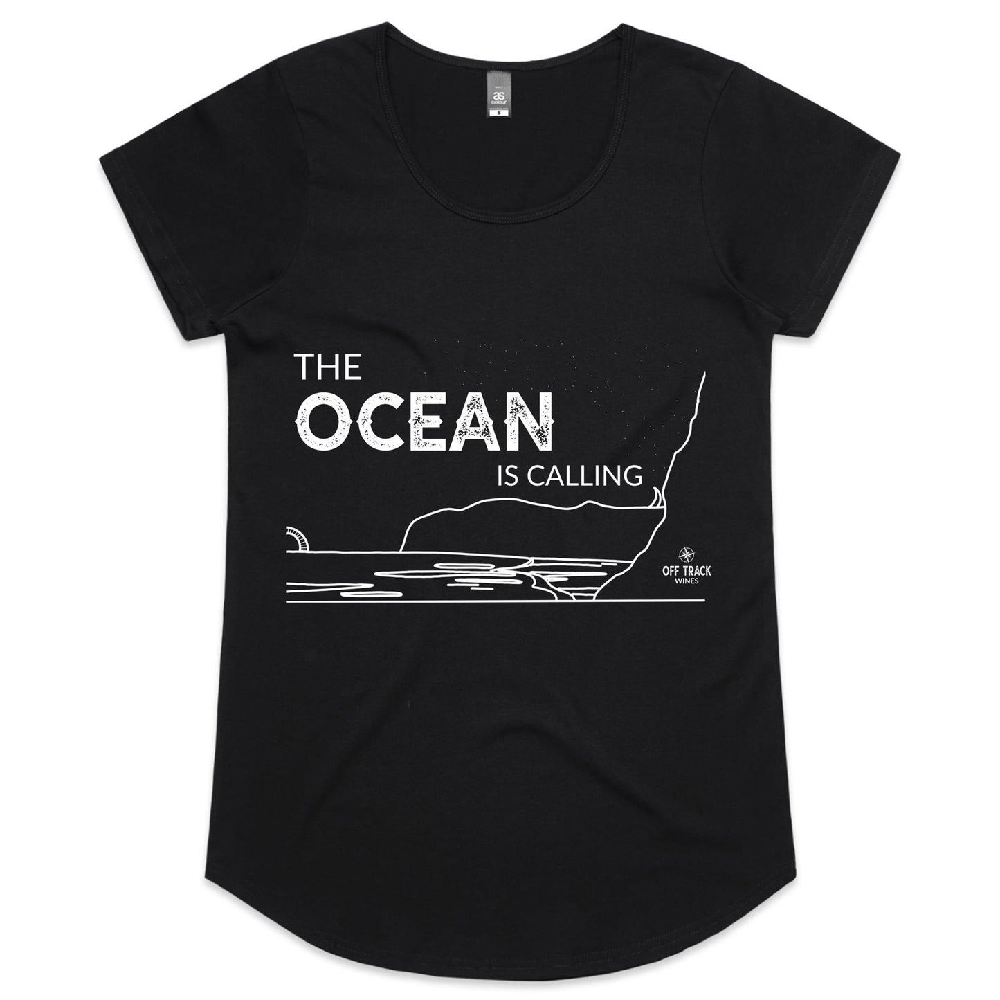 Women T-Shirt - The Ocean is Calling - Line Art