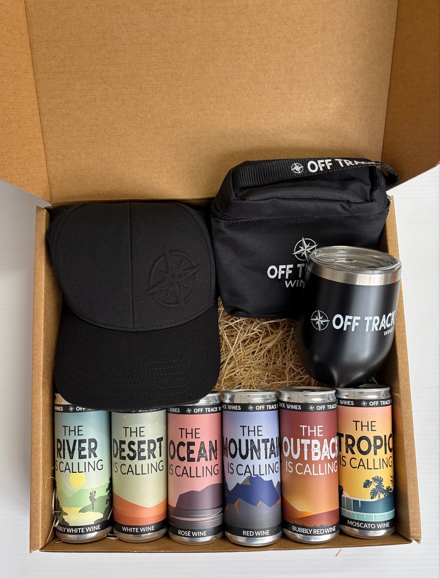 Off Track Wine Goodie Box - Black Tumbler