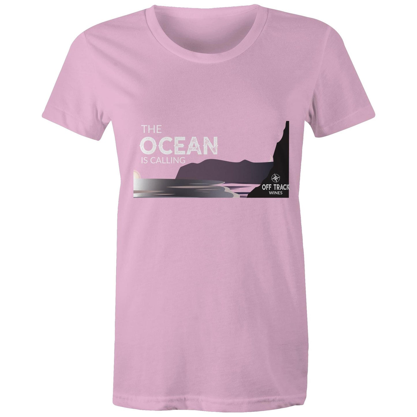 Women T-Shirt - The Ocean is Calling - Colour Art