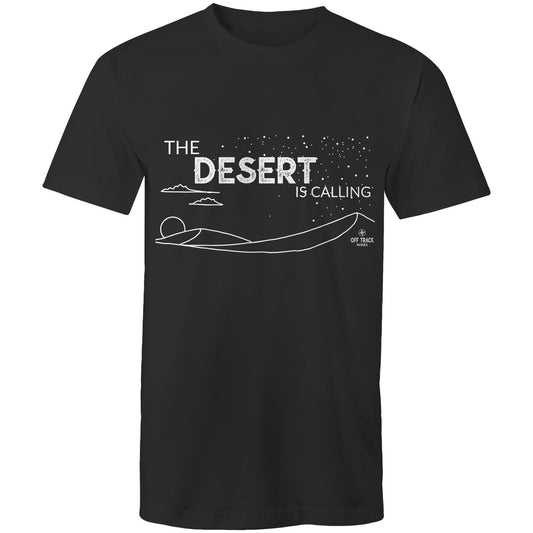 Mens T-Shirt - The Desert is Calling - Line Art - Off Track Wines