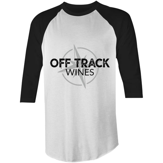 Raglan - 3/4 Sleeve T-Shirt - Off Track Wines - Off Track Wines