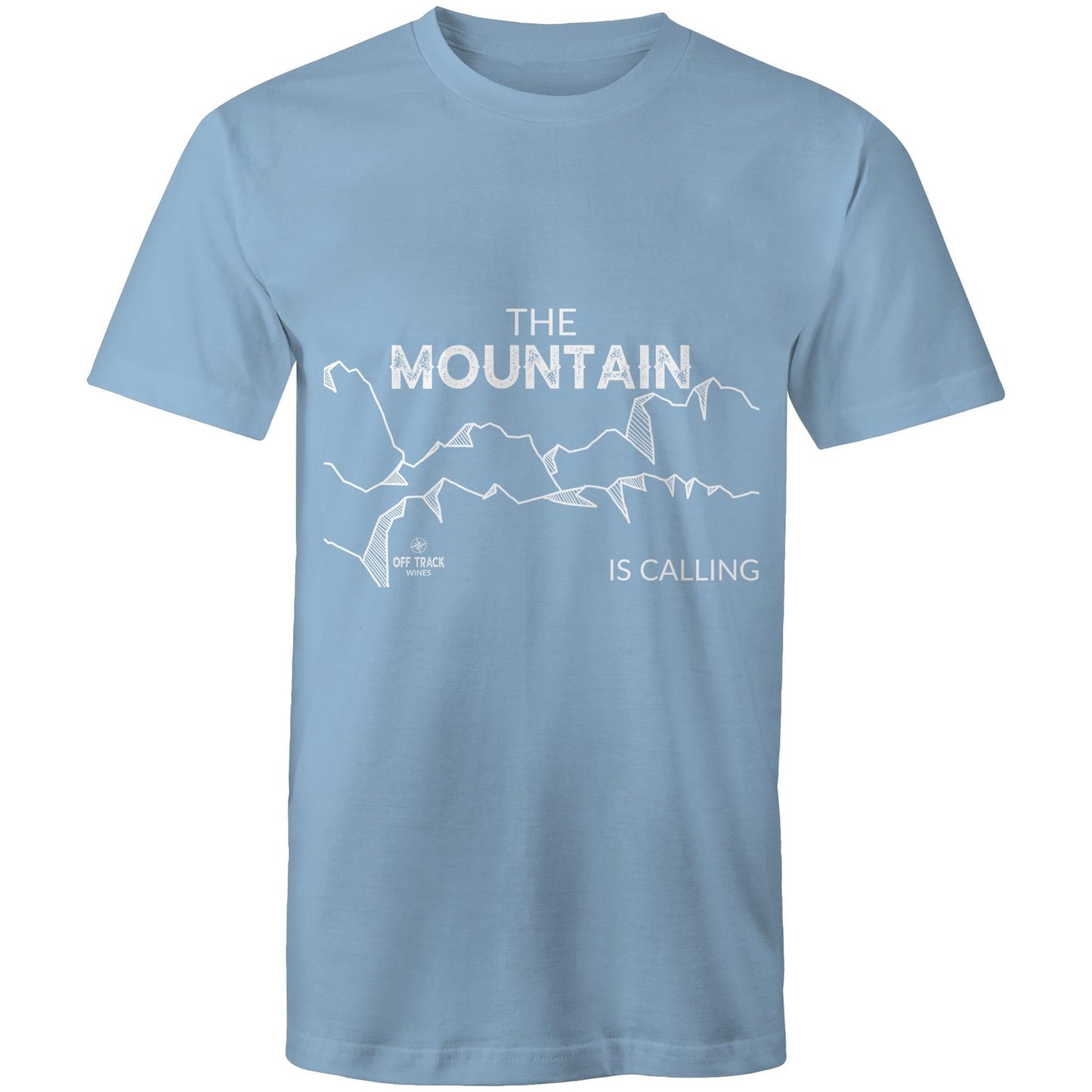 Mens T-Shirt - The Mountain is Calling - Line Art