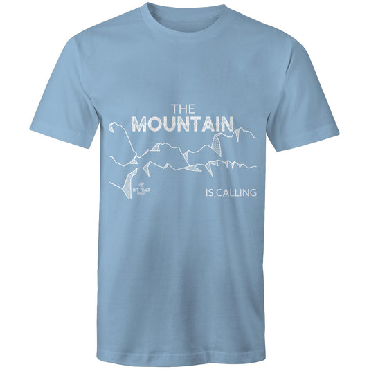 Mens T-Shirt - The Mountain is Calling - Line Art