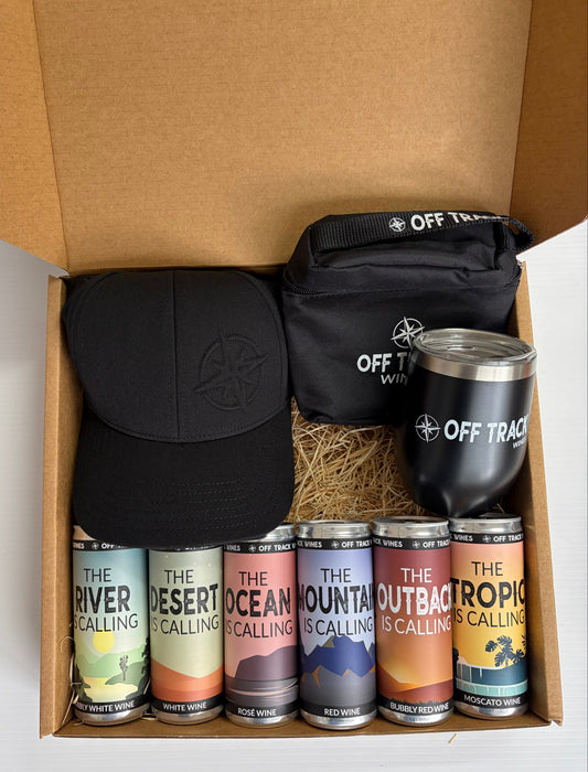 Off Track Wine Goodie Box - Black Tumbler