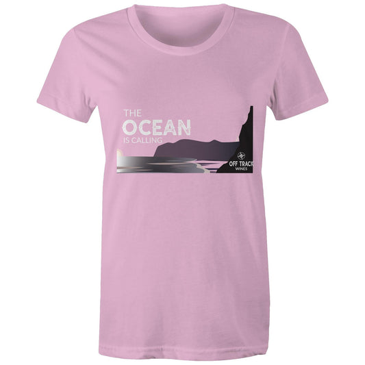 Women T-Shirt - The Ocean is Calling - Colour Art